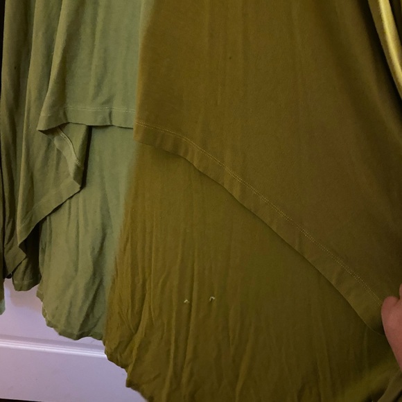 ELOQUII - chartreuse asymmetrical mock neck dress - Picture 3 of 4